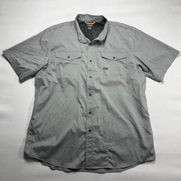 Ariat Men's Rebar VentTEK DuraStretch Gray Button Down Work Shirt - Size XL - Picture 1 of 7